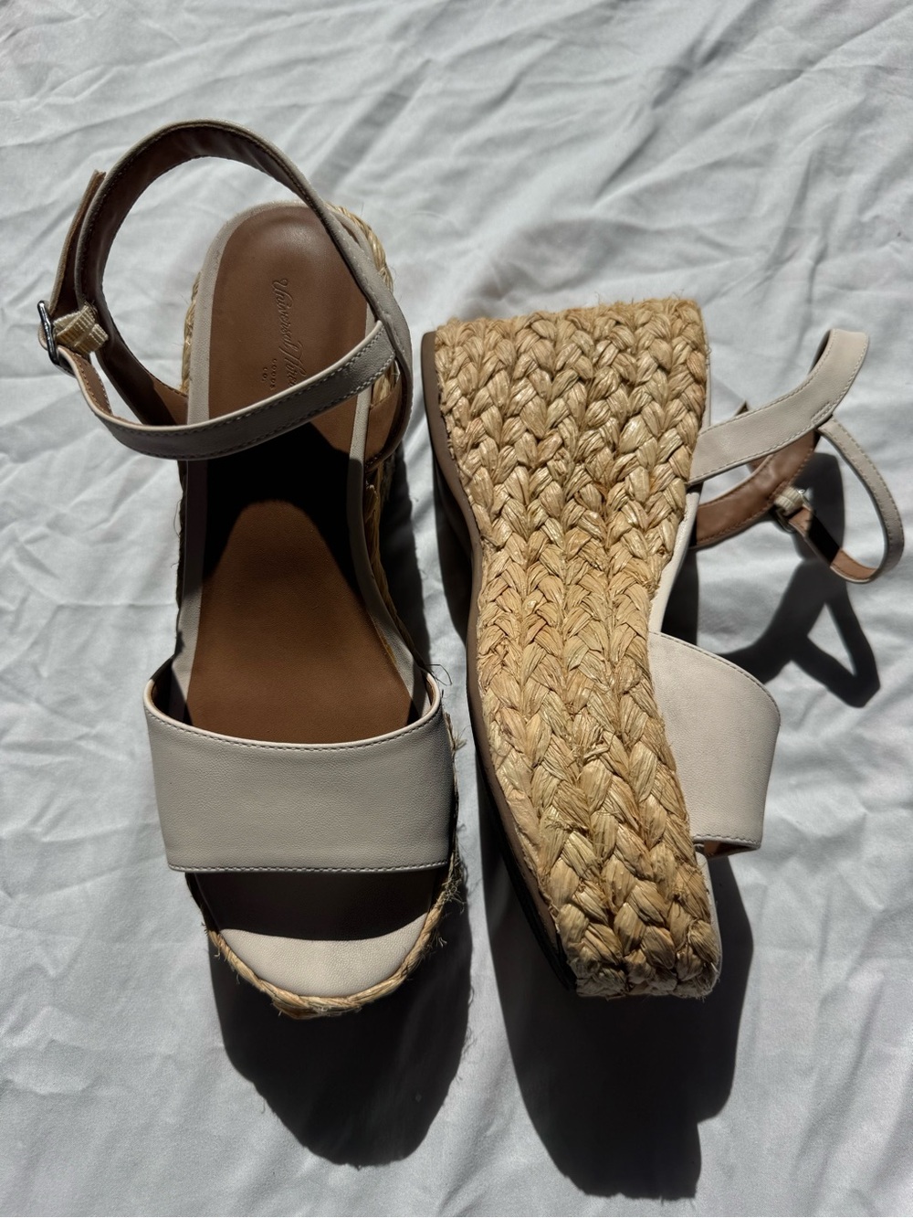 Universal thread Wedge Espadrille Sandals - Cream Women’s Summer Shoes 7.5
